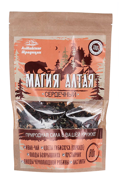 

Чай травяной Магия Алтая Сердечный, 80 г, крафт-пакет