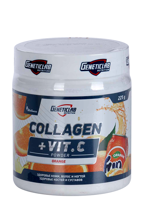 

Добавка GENETICLAB Collagen+ Vit C комплексная пищевая Апельсин, 225 г