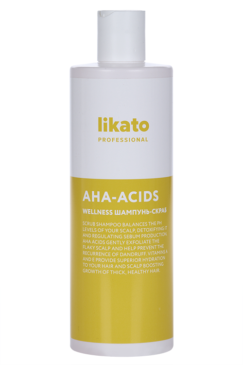

Шампунь-скраб Likato Professional WELLNESS д/жирных волос AHA-ACIDS, 400 мл