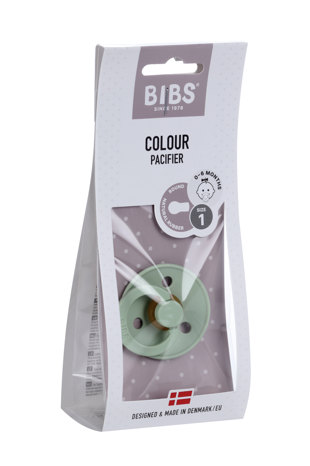 

Соска-пустышка BIBS Colour Pistachioлатексная 0-6 мес фисташковая