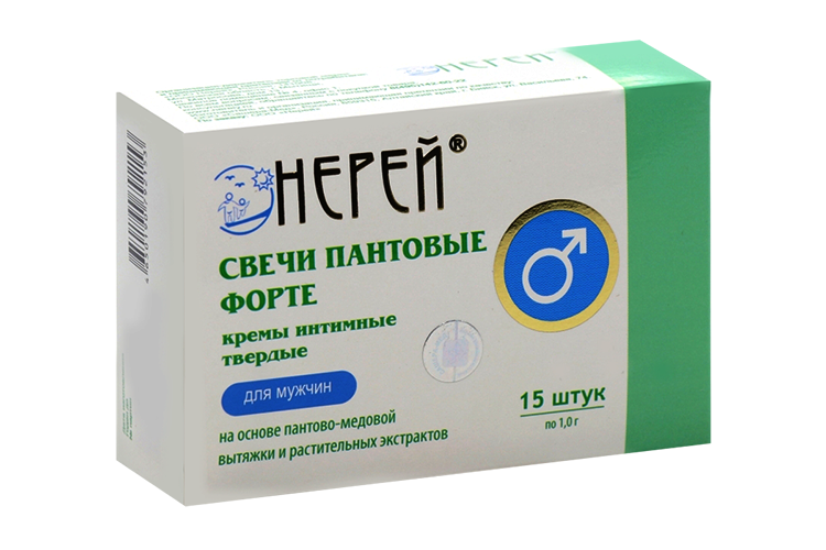 Свечи пантовые Нерей д/мужчин, 15 шт