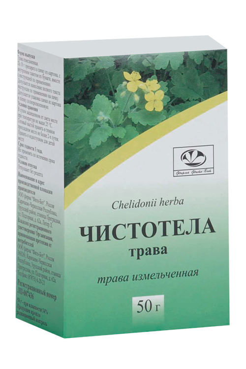 

Чистотела трава, 50 г, трава измельченная Фито-бот