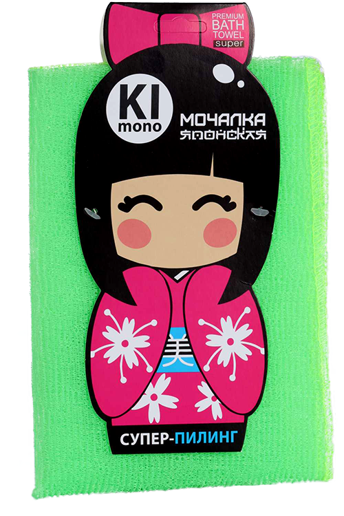 

Мочалка-полотенце KIMONO 90х30 см, салатовый