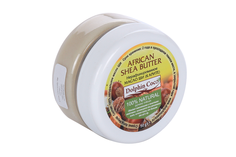 

Масло ши DolphinCoco AFRICAN SHEA BUTTER нерафинированное(КАРИТЕ), 50 г