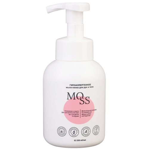 Мыло-пенка Moss гипоаллергенное д/рук/тела, 350 мл