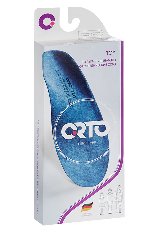 

Стельки ORTO Toy сводоподдерживающие ортопедические синий д/детей р 19, пара