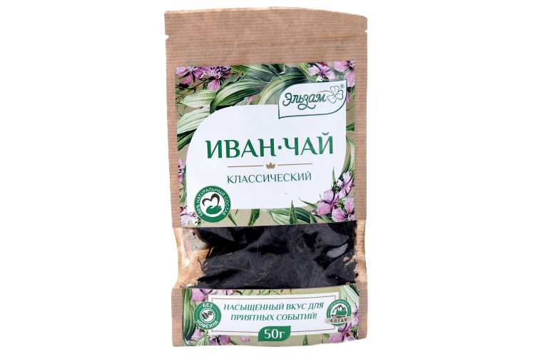 

Иван-чай Эльзам классический листовой ферментированный, 50 г, крафт-пакет