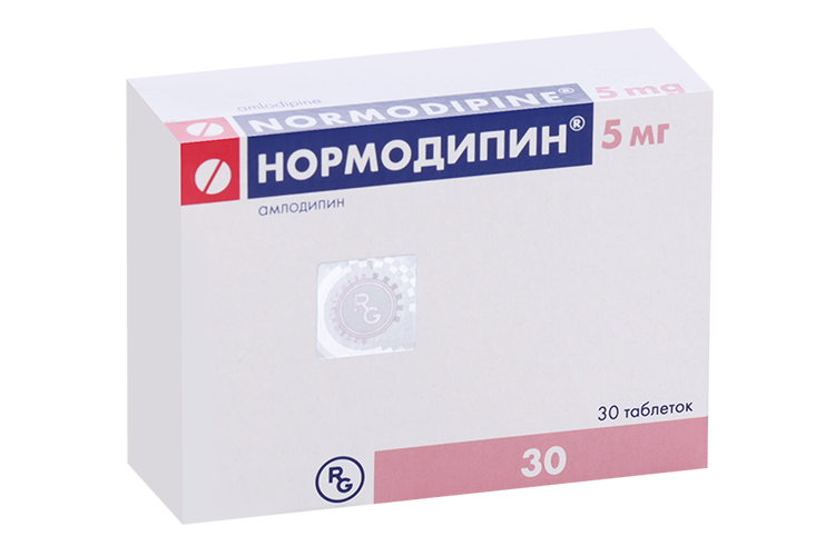 

Нормодипин 5 мг, 30 шт, таблетки (Д)