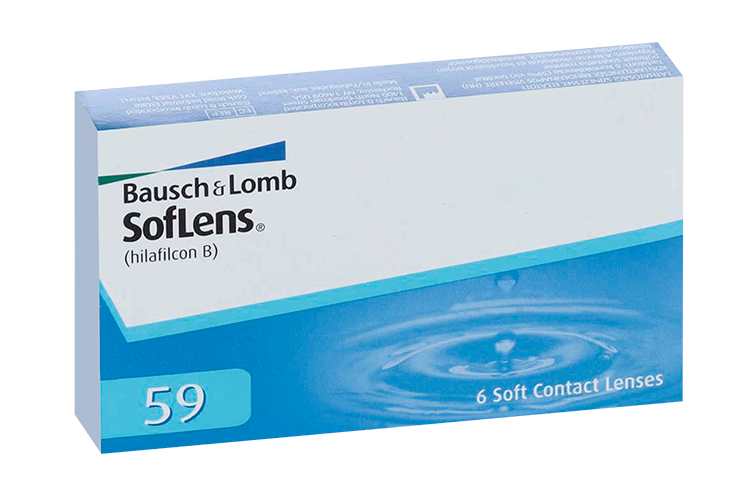 Линзы Bausch+Lomb SofLens 59 контактные R 8.6 (диоптрия -2,25), 6 шт