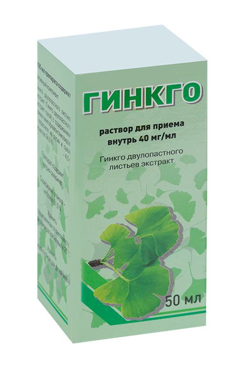 

Гинкго 40 мг/мл, 50 мл, раствор для приема внутрь