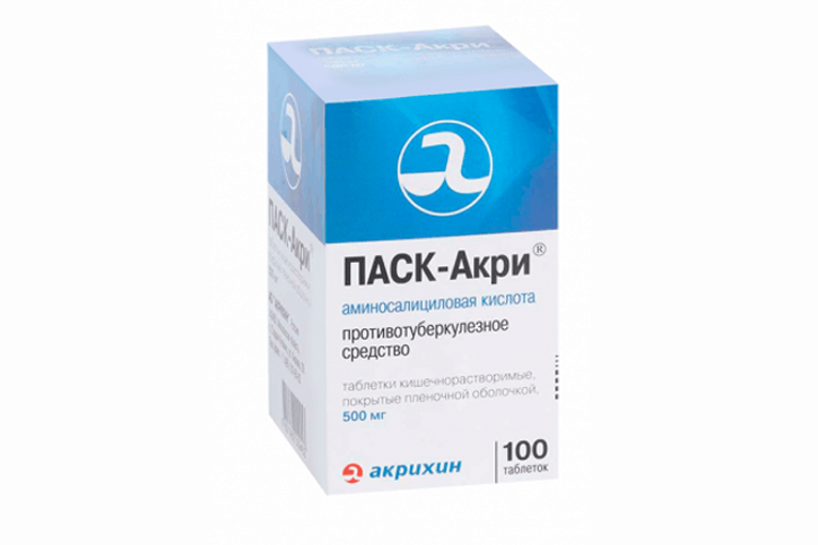 

ПАСК-Акри 500 мг, 100 шт, таблетки кишечнорастворимые покрытые пленочной оболочкой