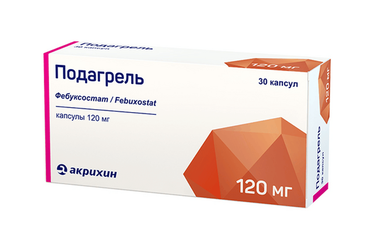 

Подагрель 120 мг, 30 шт, капсулы