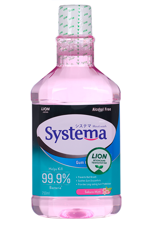 

Ополаскиватель LION Thailand Systema Цветущая вишня д/полости рта, 750 мл