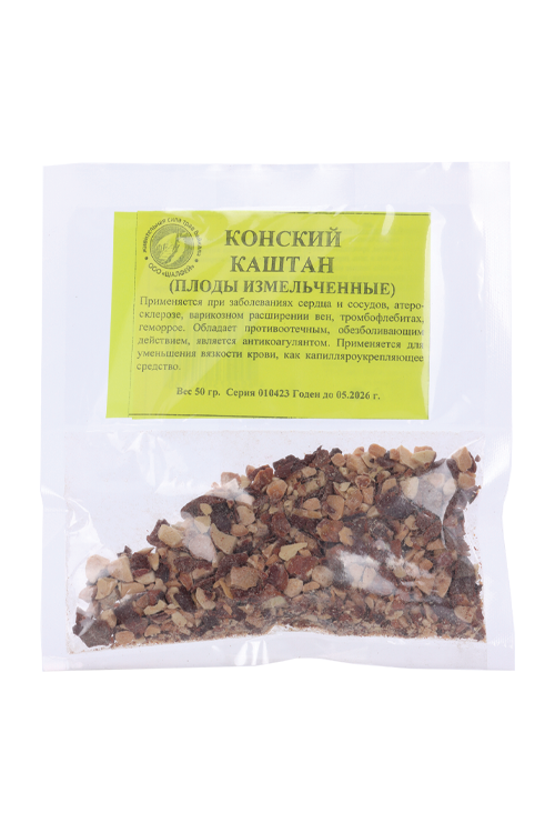 

Конский каштан, 50 г, плоды молотые (4606675010960)