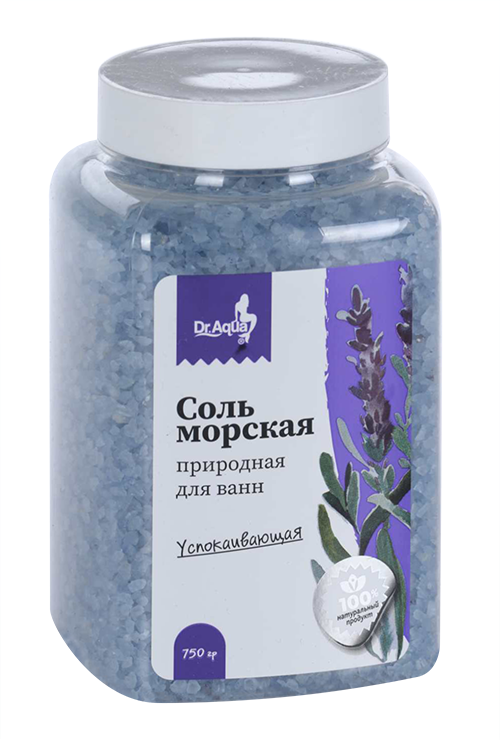 

Соль д/ванн Dr Aqua Настроение морская Романтика лаванда, 750 г