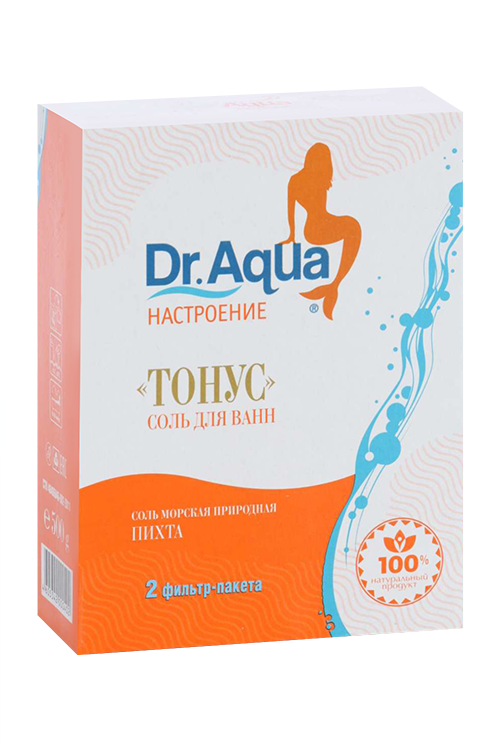 

Соль д/ванн Dr Aqua Настроение морская Тонус пихта, 250 г, 2 шт, фильтр-пакет