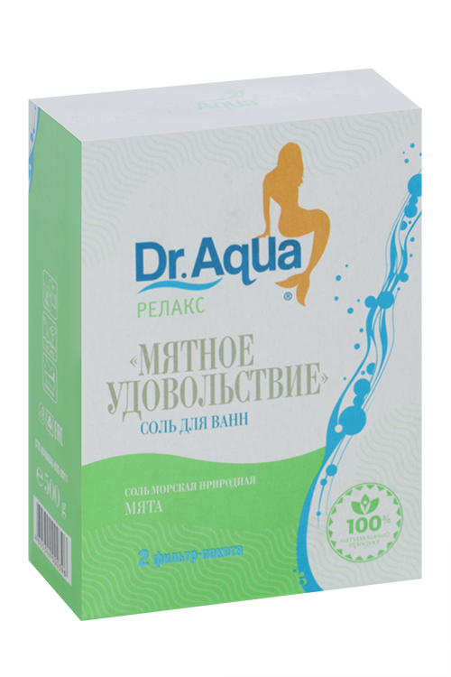 

Соль д/ванн Dr Aqua Релакс морская Мятное удовольствие мята, 250 г, 2 шт, фильтр-пакет