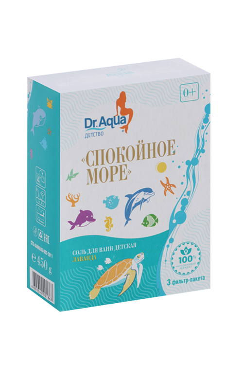 

Соль д/ванн Dr Aqua Детство Спокойное море лаванда, 150 г, 3 шт, фильтр-пакет