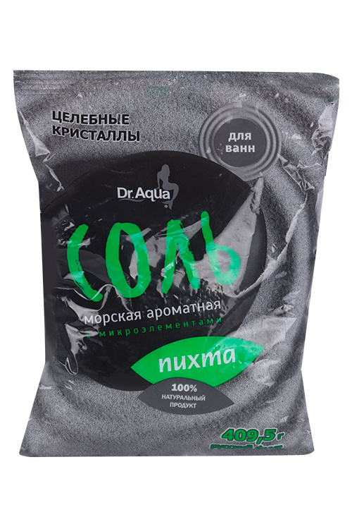 

Соль д/ванн Dr Aqua Целебные кристаллы морская/ароматная Пихта, 409,5 г