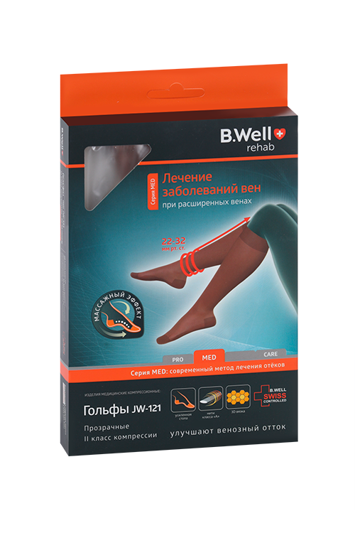 

Гольфы B Well MED JW-121 2 кл компр 22-32 мм рт ст р 5, прозрач