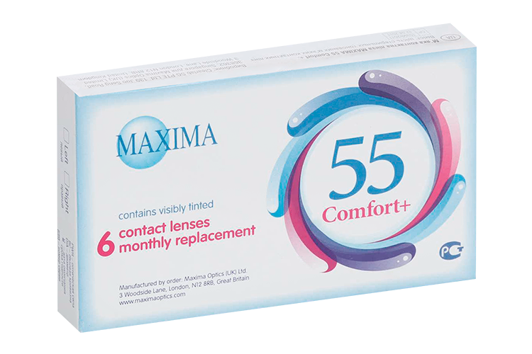 Линзы Максима 55 Комфорт плюс (диоптрия -1,75), 6 шт