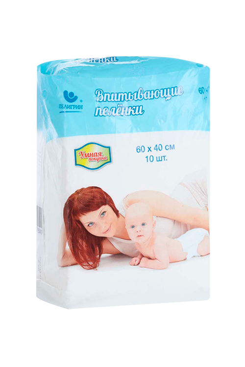 

Пеленки Пелигрин Classic медиц однораз впит 60х40 см, 10 шт