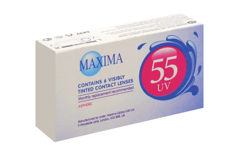 Линзы MAXIMA 55 UV контактные R 86 DIA 142 диоптрия -35 6 шт 1628₽