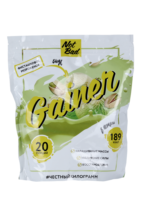 

Гейнер NotBad Gainer вкус фисташкового мороженого, 1 000 г