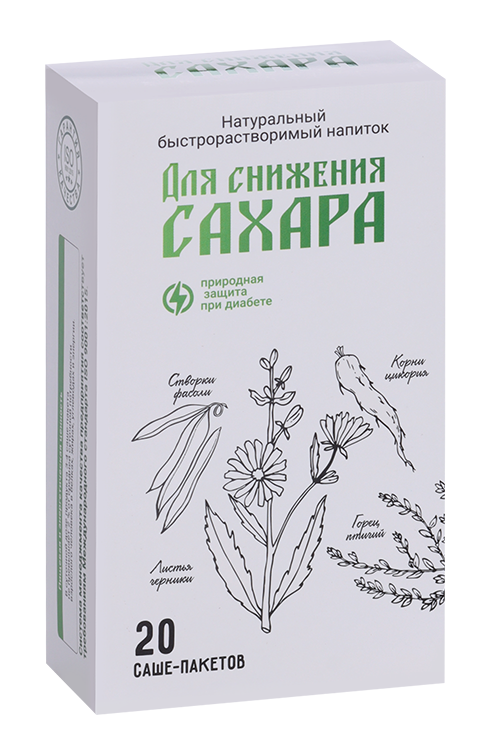 

Для снижения сахара Природный лекарь напиток быстрораств, 2 г, 20 шт, саше Фитоком