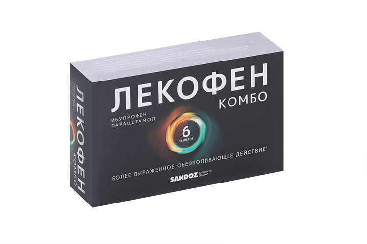

Лекофен Комбо 200 мг+500 мг, 6 шт, таблетки покрытые пленочной оболочкой