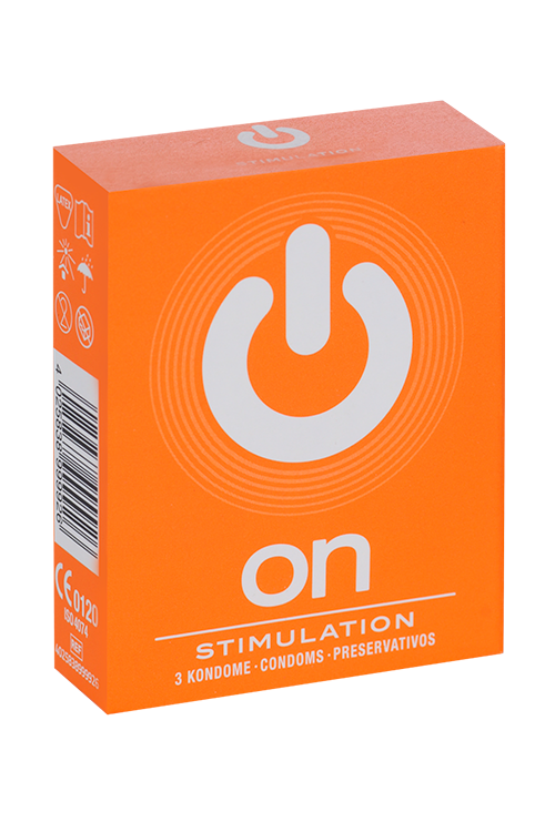 Презервативы ON Stimulation с точками ширина 54 мм, 3 шт