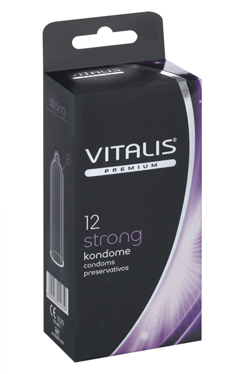 Презервативы Vitalis Premium Strong сверхпрочные ширина 53 мм, 12 шт
