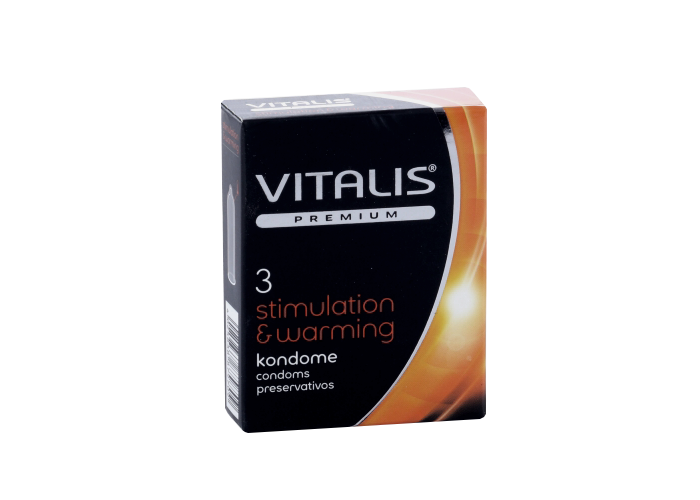 Презервативы Vitalis Premium stimulation and warming с согрев эффектом ширина 53 мм, 3 шт