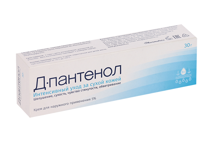 

Д-Пантенол 5%, 30 г, крем для наружного применения
