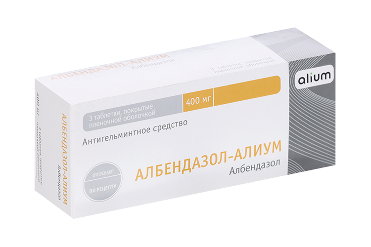 

Албендазол-Алиум 400 мг, 3 шт, таблетки покрытые пленочной оболочкой