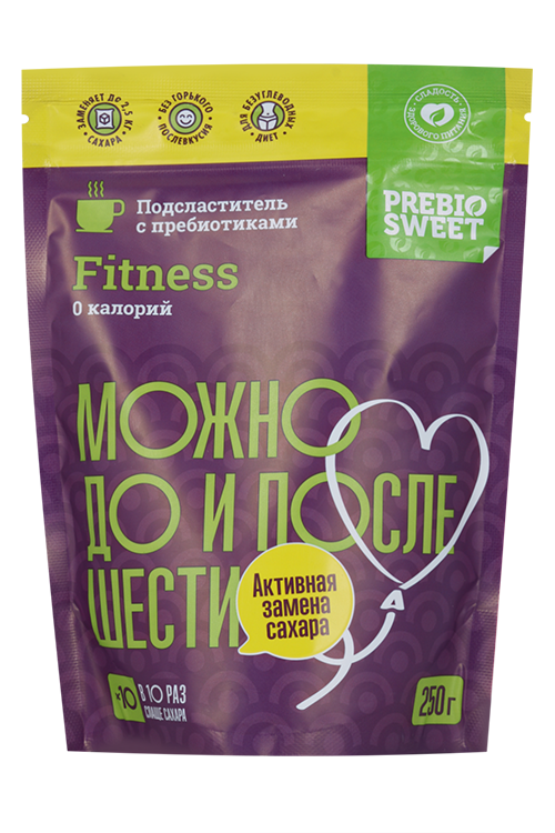 

Подсластитель с пребиотиками Prebiosweet Fitness 0 калорий дой-пак, 250 г