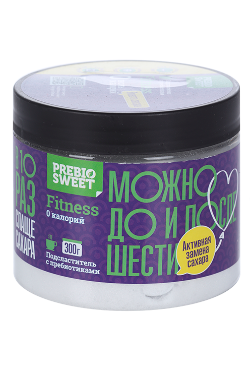 

Подсластитель с пребиотиками Prebiosweet Fitness 0 калорий банка, 300 г