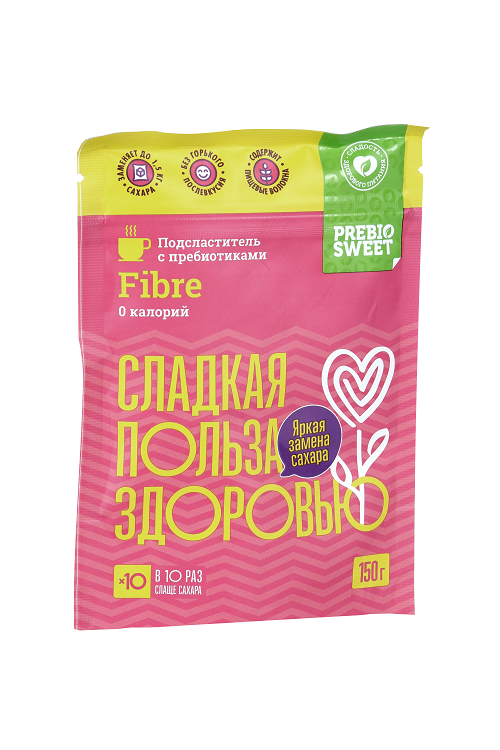 Подсластитель с пребиотиками Prebiosweet Fibre 0 калорий дой-пак, 150 г, 3 шт столовый подсластитель пребиосвит файбер prebiosweet fibre 150 гр