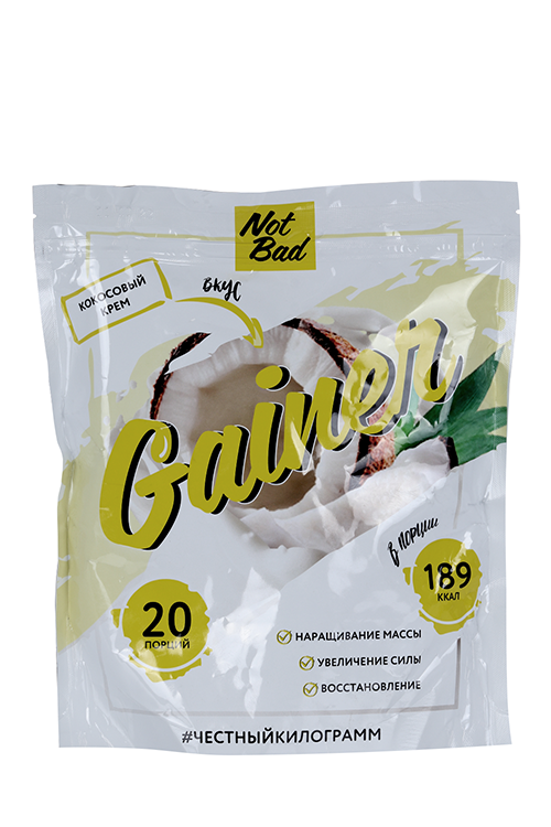 

Гейнер NotBad Gainer вкус кокосовый крем, 1 000 г