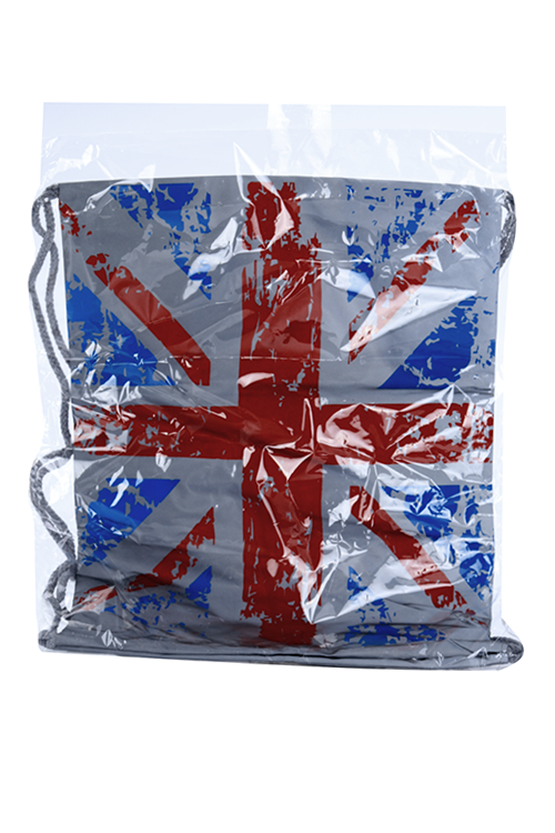 

Рюкзак Светлячок светоотраж британский флаг 35х45 см ткань серая british