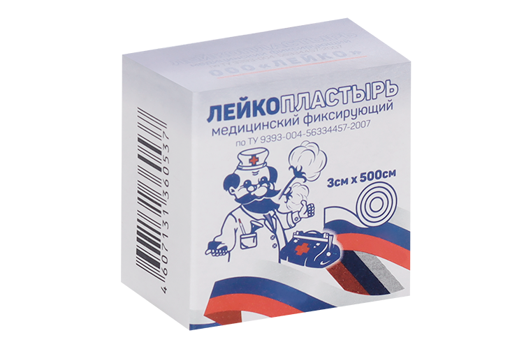 

Лейкопластырь Лейко мед фиксир на ткан основе в инд короб 3х500 см