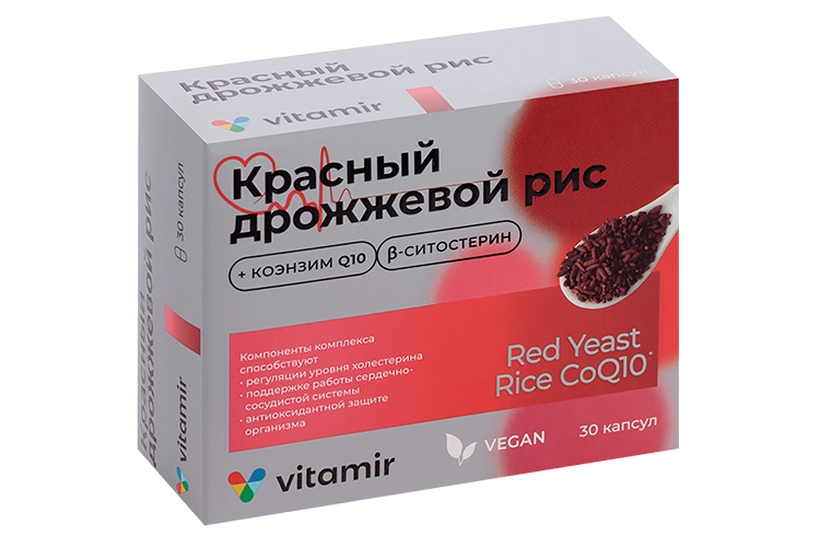 

Красный рис дрожжевой, 30 шт, капсулы Квадрат-С