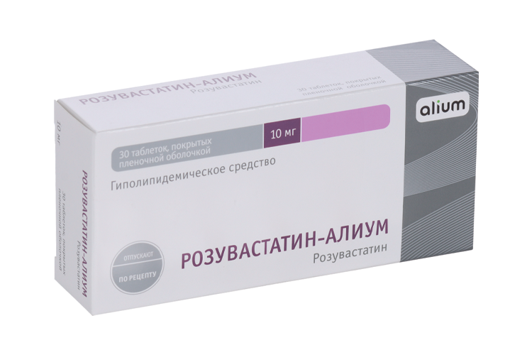 

Розувастатин-Алиум 10 мг, 30 шт, таблетки покрытые пленочной оболочкой