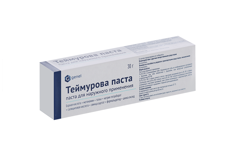

Теймурова, 30 г, паста для наружного применения