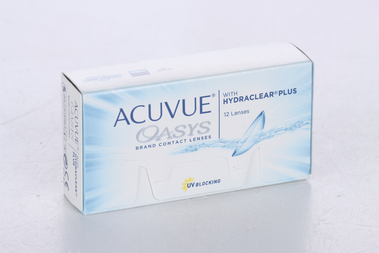 Линзы ACUVUE Oasys with hydraclear plus контактные двухнедельные R 8.4 (диоптрия -8,0), 12 шт