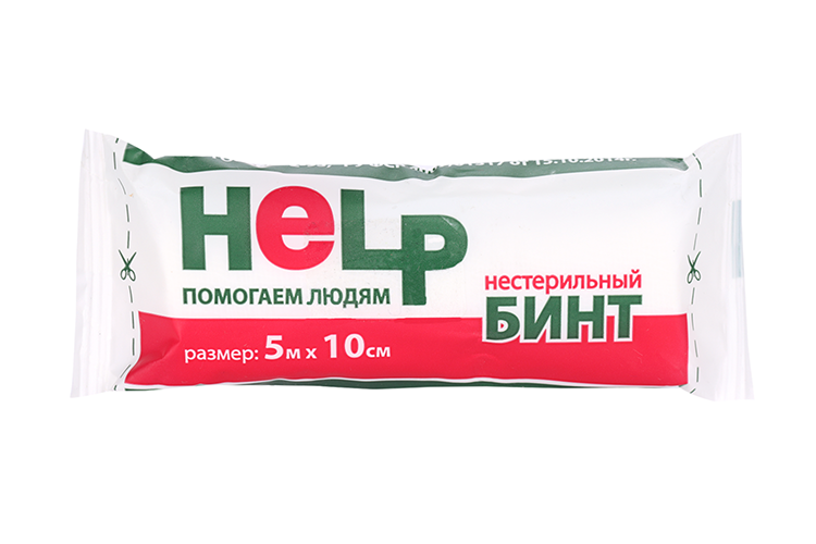 

Бинт Help мед марлев н/стер 10 см х5 м