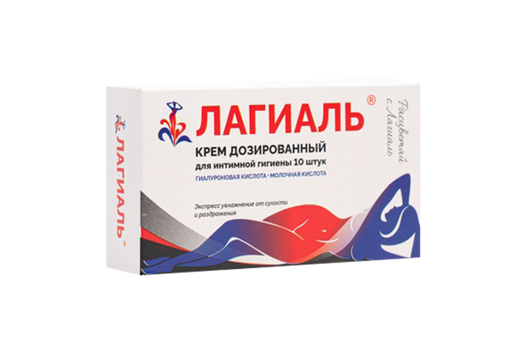Крем Лагиаль дозированный с гиалуроновой кислотой д/интим гигиены, 10 шт