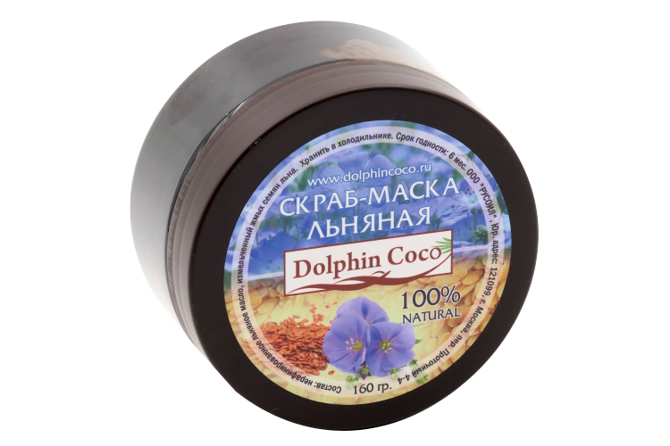 

Скраб-маска DolphinCoco льняная, 160 г