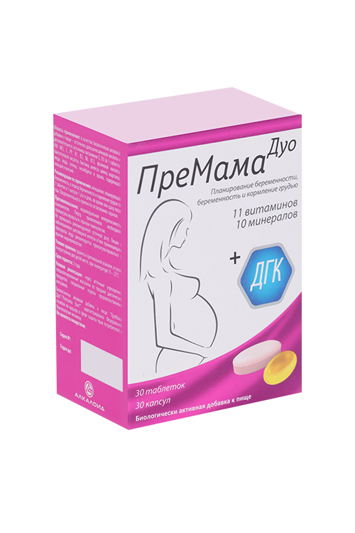 

ПреМама Дуо таблетки 30/капсулы 30, 60 шт