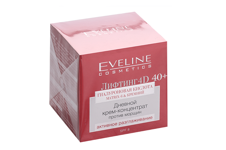 

Крем-концентрат EVELINE Лифтинг 4D 40+ д/лица дневной против морщин, 50 мл